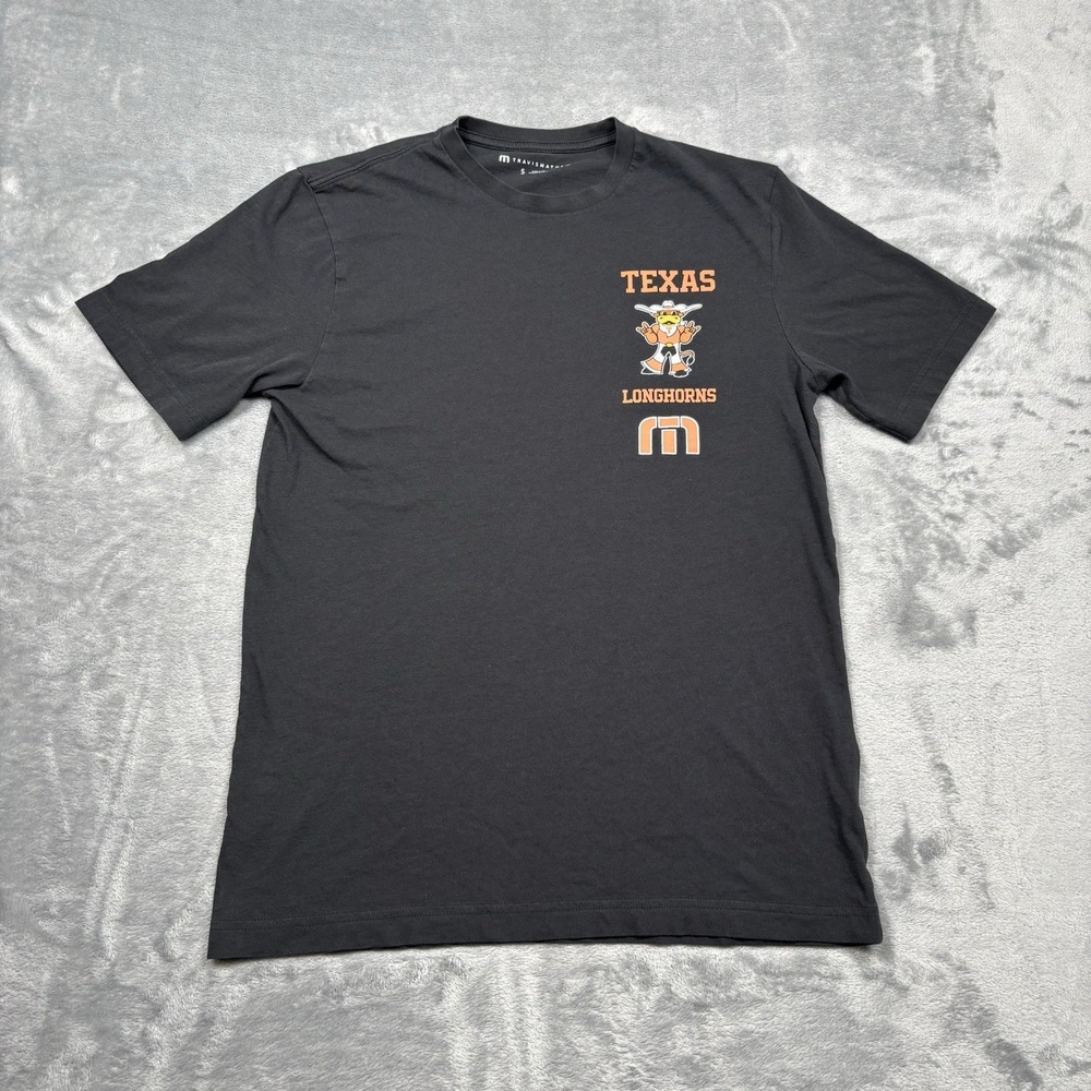TravisMathew Texas Longhorns T Shirt Men's Small Black UT Austin Graphic 2025
